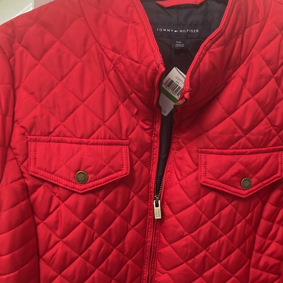 Red Tommy Hilfiger stadium jacket - Picture 4 of 11